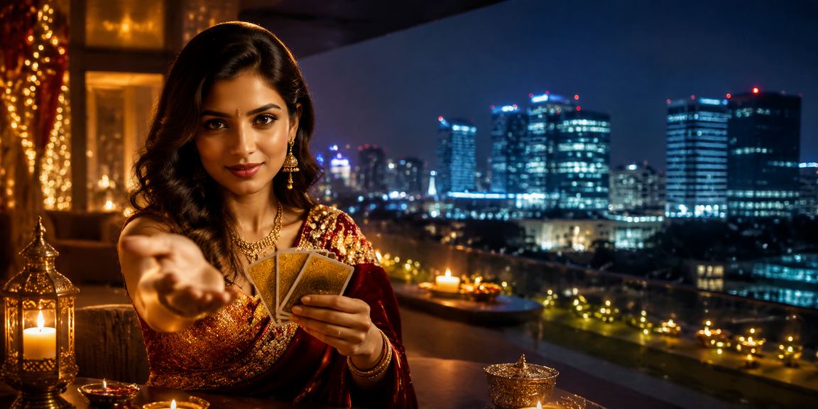 Bright festive celebrations of Teen Patti in India during Diwali